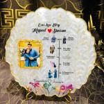 resin couple plaque with stand
